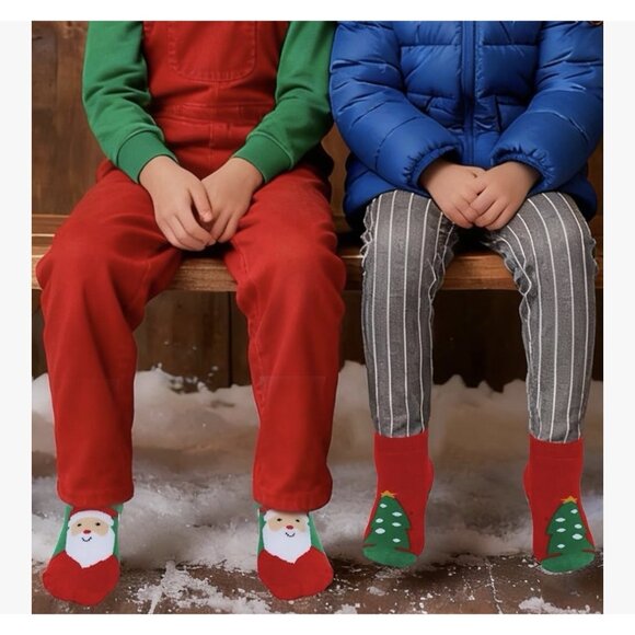 5~Pairs Christmas Socks Children Socks Christmas Gift Unisex Kid Socks Size 3-5Y - Picture 3 of 10